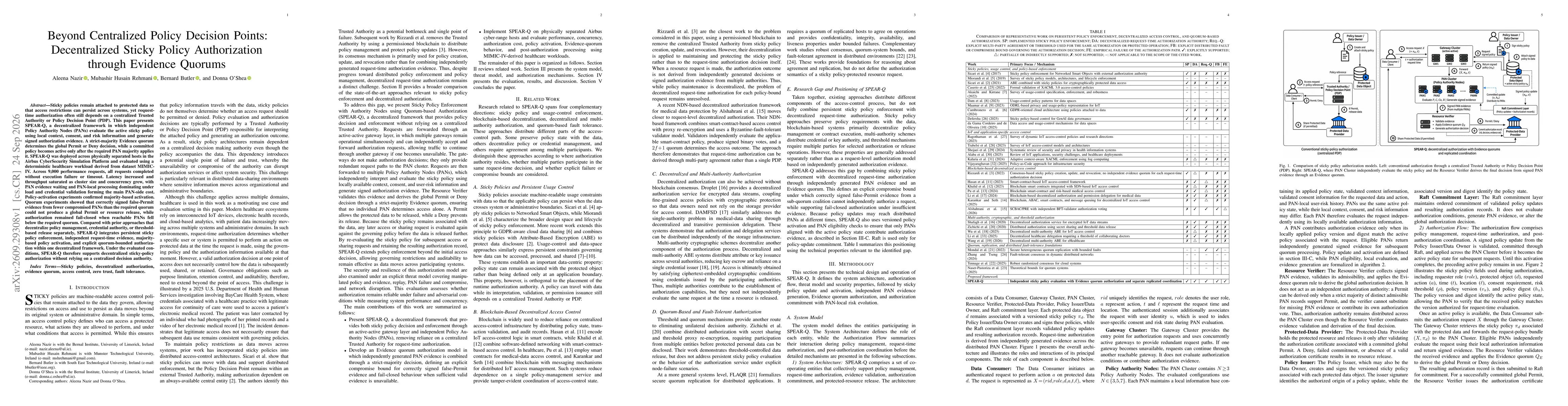Thumbnail for Beyond Centralized Policy Decision Points: Decentralized Sticky Policy Authorization through Evidence Quorums