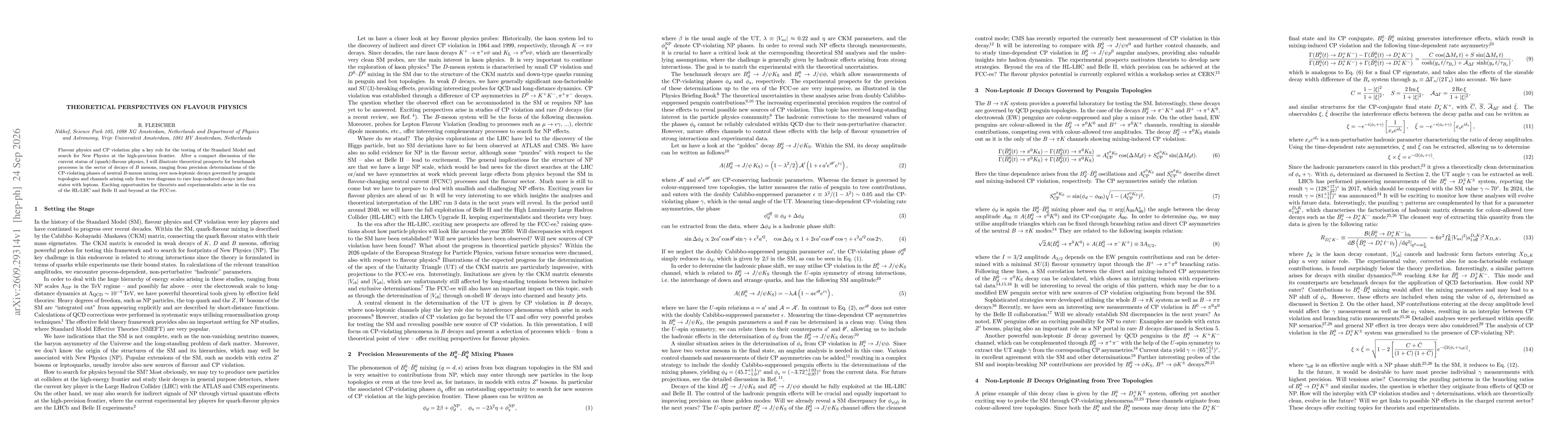 Thumbnail for Theoretical Perspectives on Flavour Physics