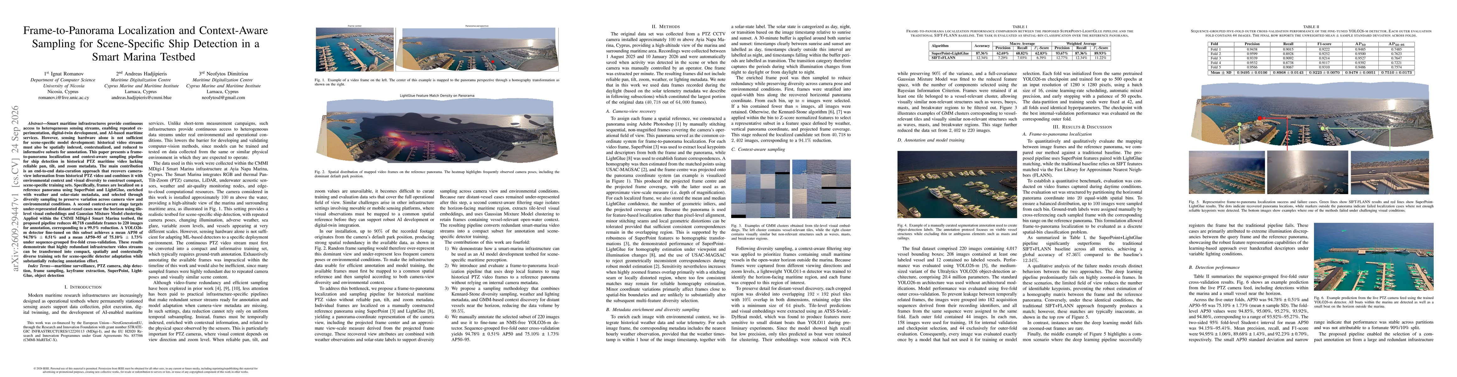 Thumbnail for Frame-to-Panorama Localization and Context-Aware Sampling for Scene-Specific Ship Detection in a Smart Marina Testbed