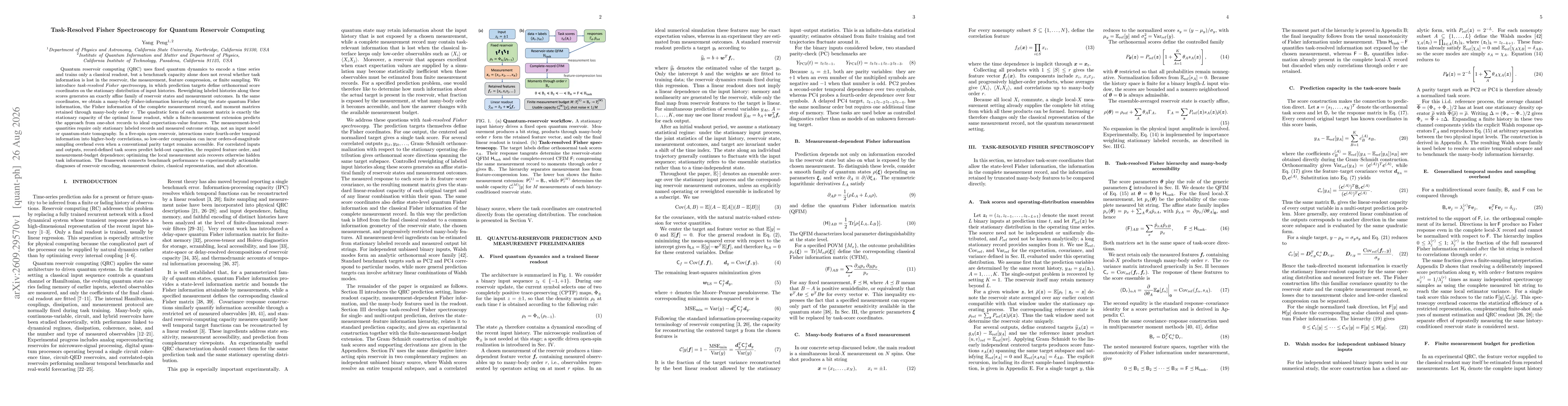 Thumbnail for Task-Resolved Fisher Spectroscopy for Quantum Reservoir Computing