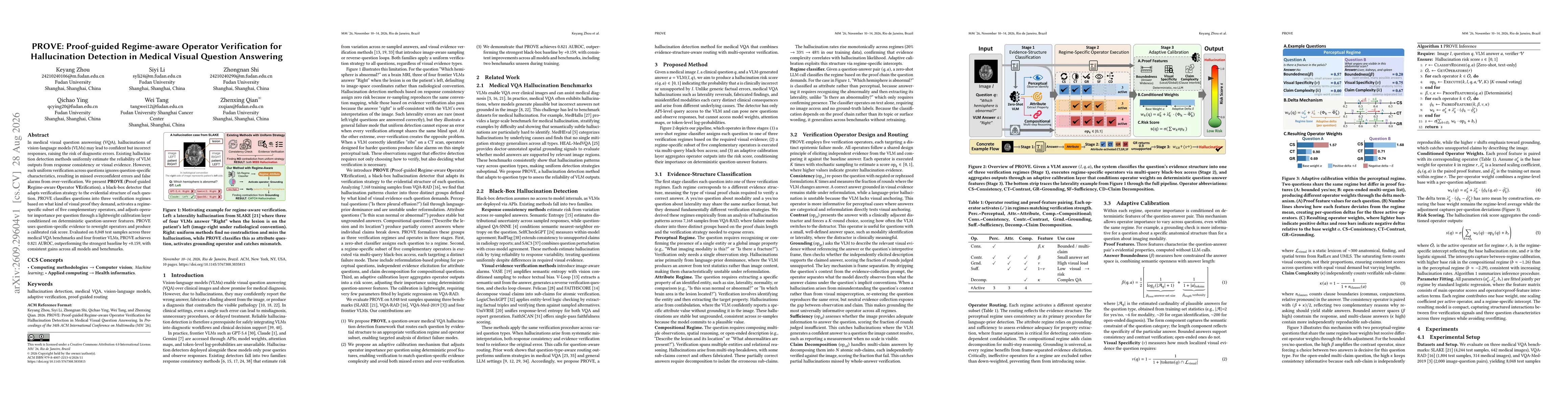 Thumbnail for PROVE: Proof-guided Regime-aware Operator Verification for Hallucination Detection in Medical Visual Question Answering
