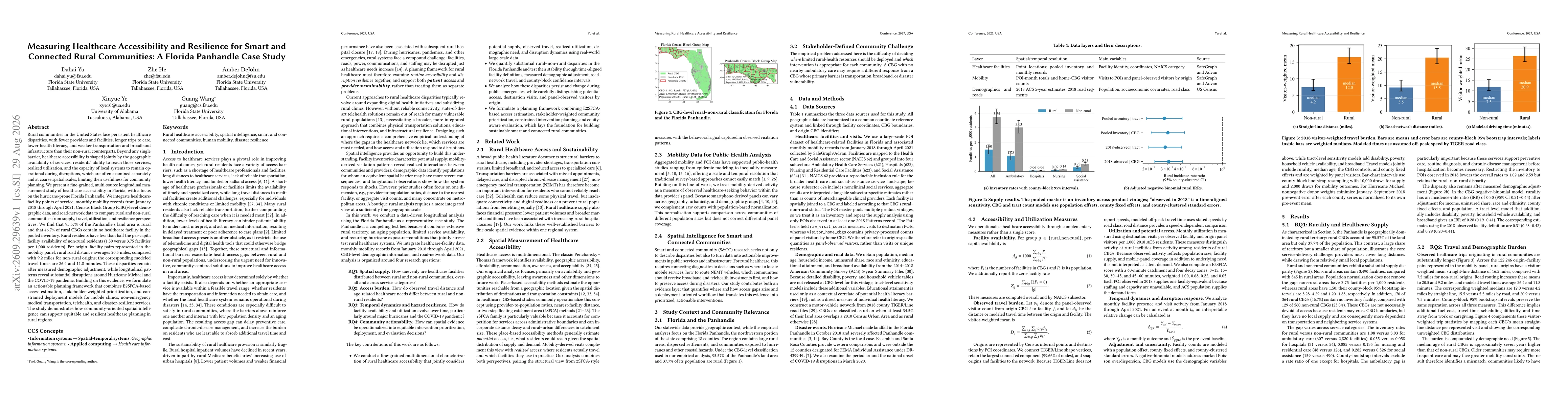 Thumbnail for Measuring Healthcare Accessibility and Resilience for Smart and Connected Rural Communities: A Florida Panhandle Case Study