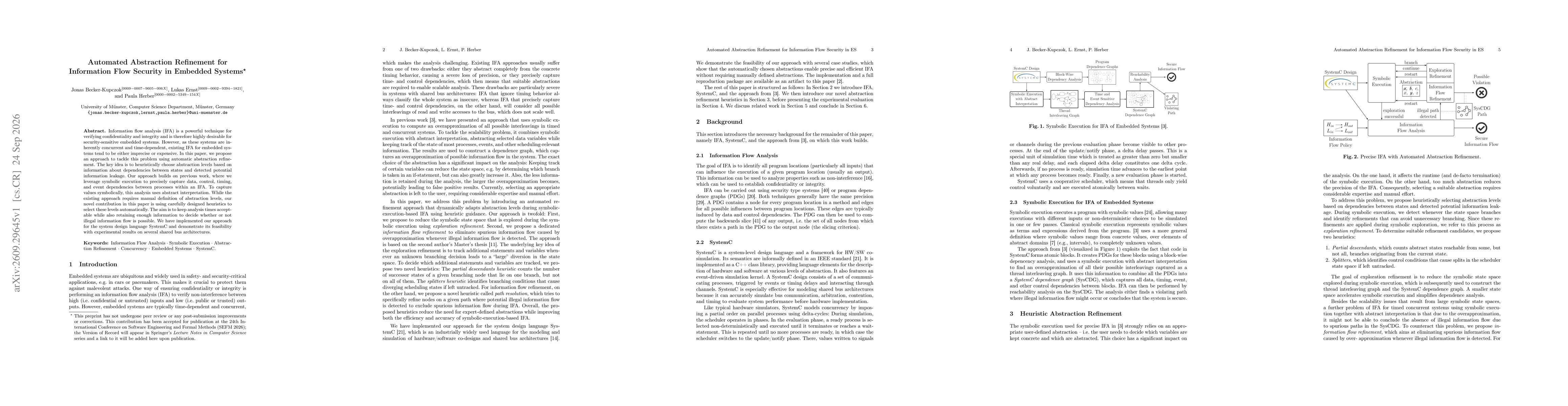 Thumbnail for Automated Abstraction Refinement for Information Flow Security in Embedded Systems