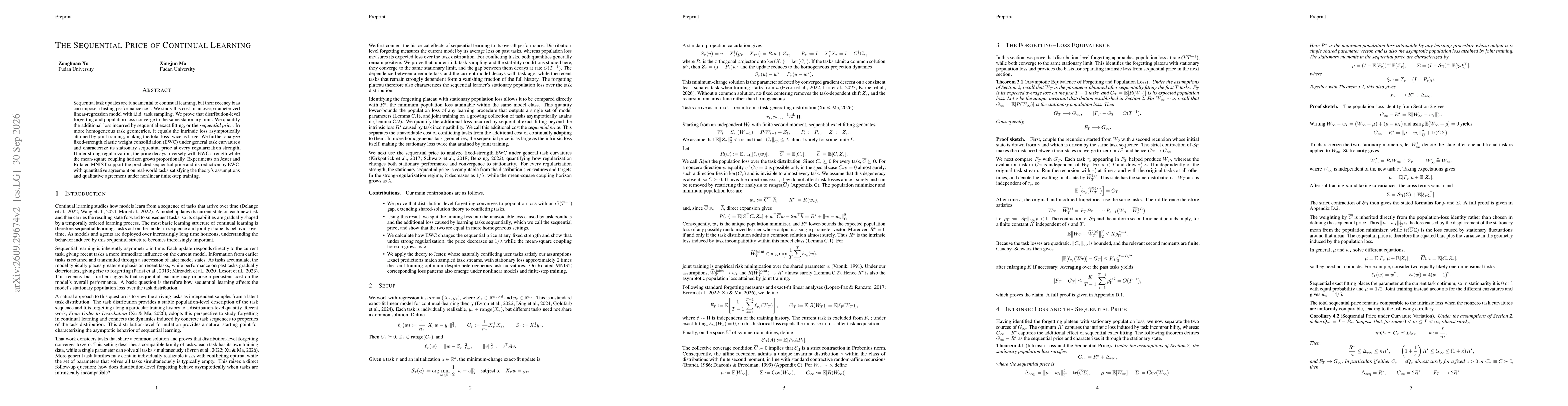Thumbnail for The Sequential Price of Continual Learning