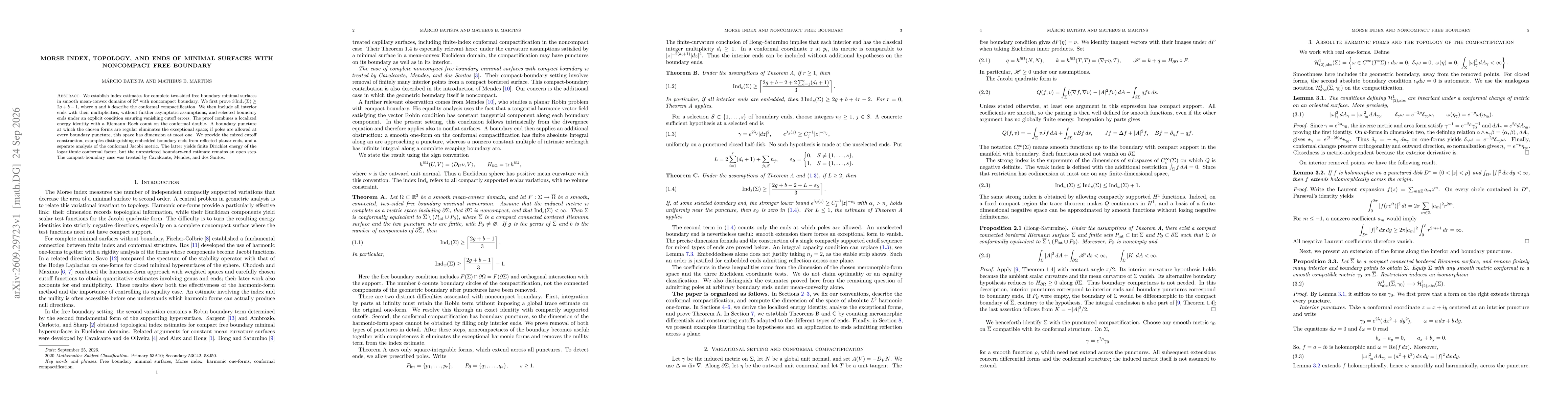 Thumbnail for Morse index, topology, and ends of minimal surfaces with noncompact free boundary