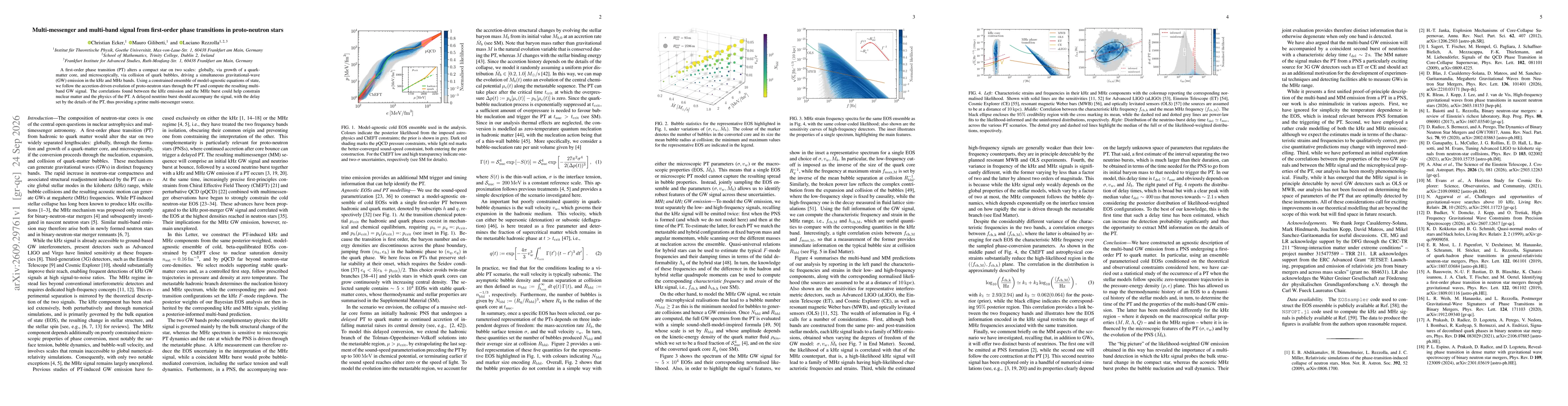 Thumbnail for Multi-messenger and multi-band signal from first-order phase transitions in proto-neutron stars