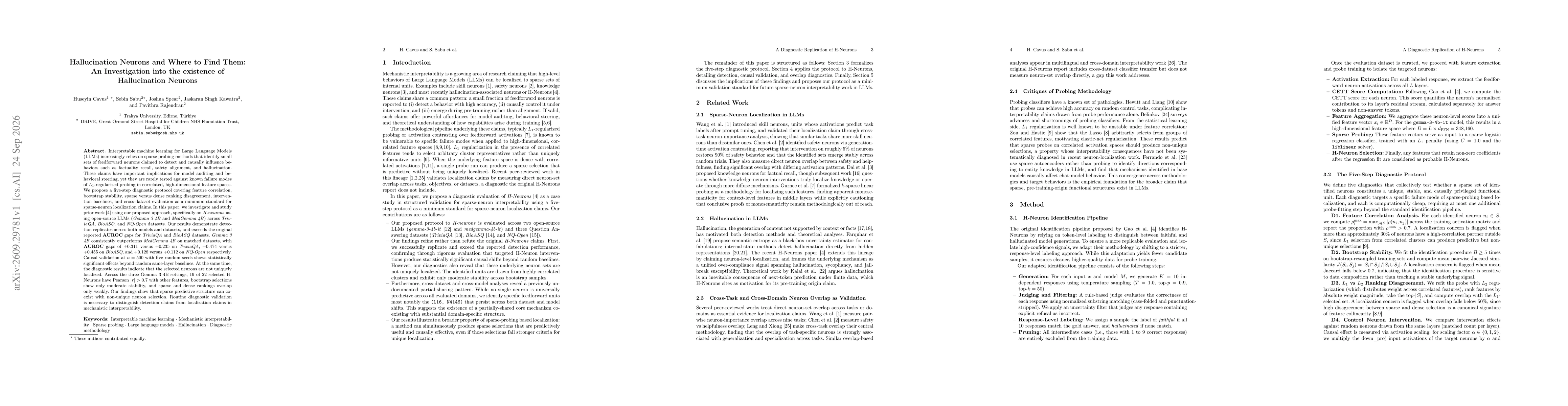 Thumbnail for Hallucination Neurons and Where to Find Them: An Investigation into the existence of Hallucination Neurons