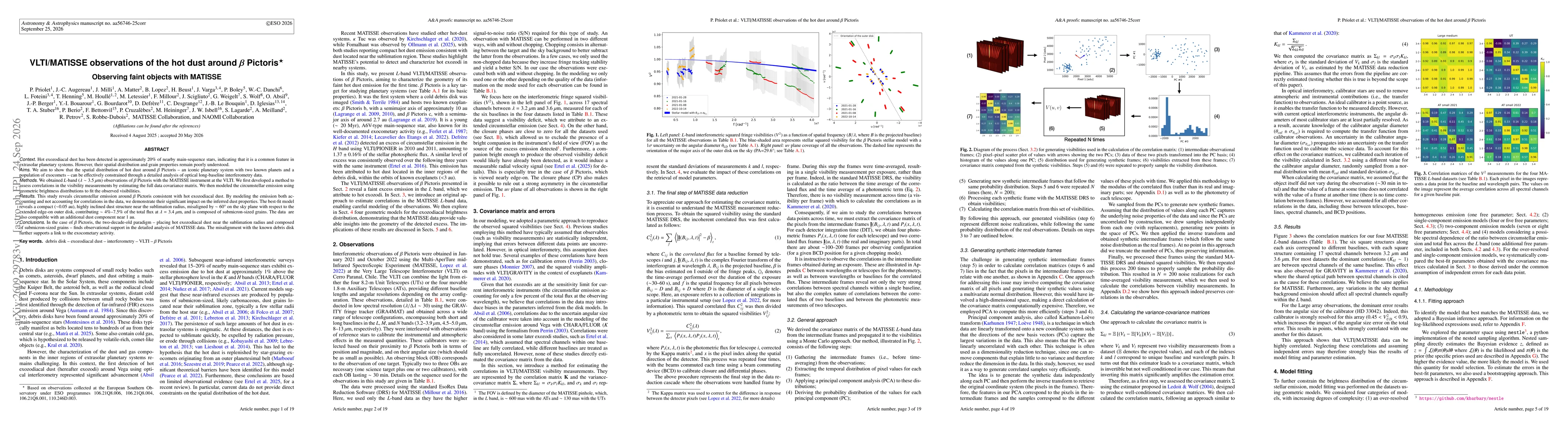 Thumbnail for VLTI/MATISSE observations of the hot dust around $β$ Pictoris: Observing faint objects with MATISSE