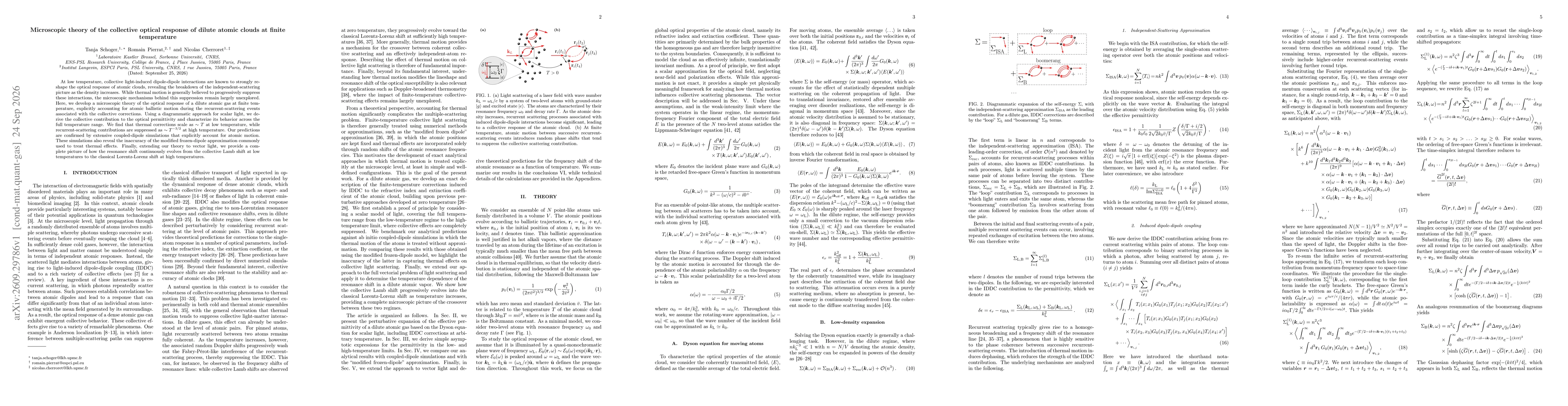 Thumbnail for Microscopic theory of the collective optical response of dilute atomic clouds at finite temperature