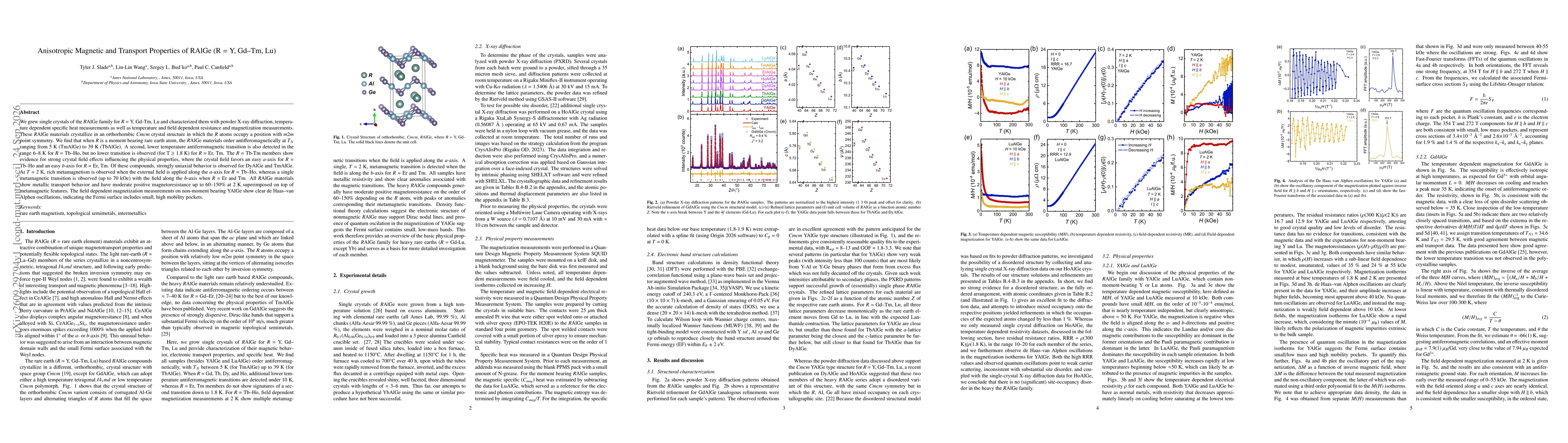 Thumbnail for Anisotropic Magnetic and Transport Properties of RAlGe (R = Y, Gd-Tm, Lu)