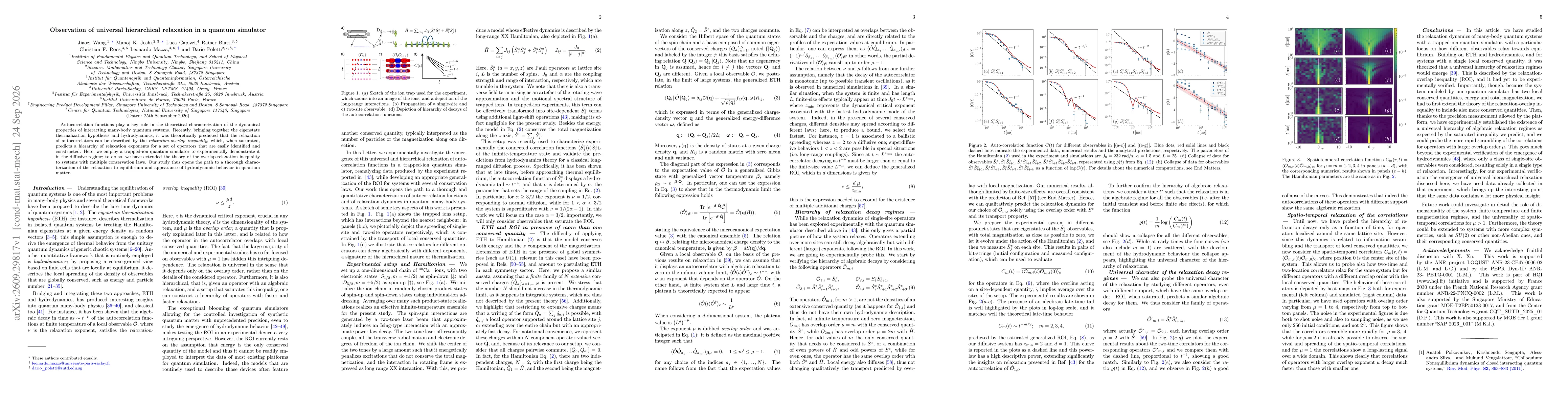 Thumbnail for Observation of universal hierarchical relaxation in a quantum simulator