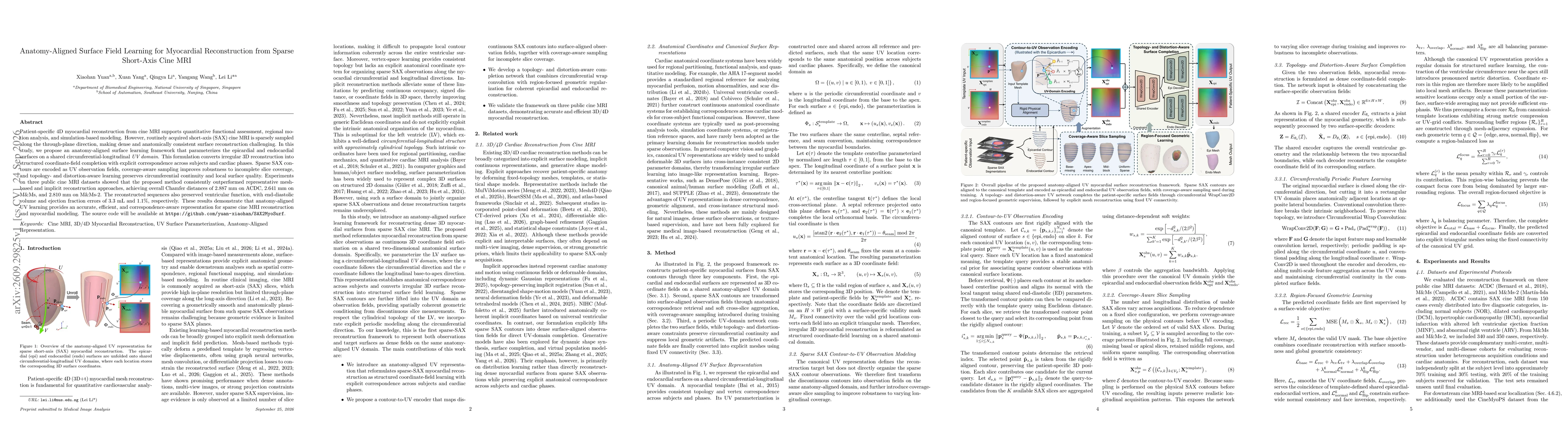 Thumbnail for Anatomy-Aligned Surface Field Learning for Myocardial Reconstruction from Sparse Short-Axis Cine MRI