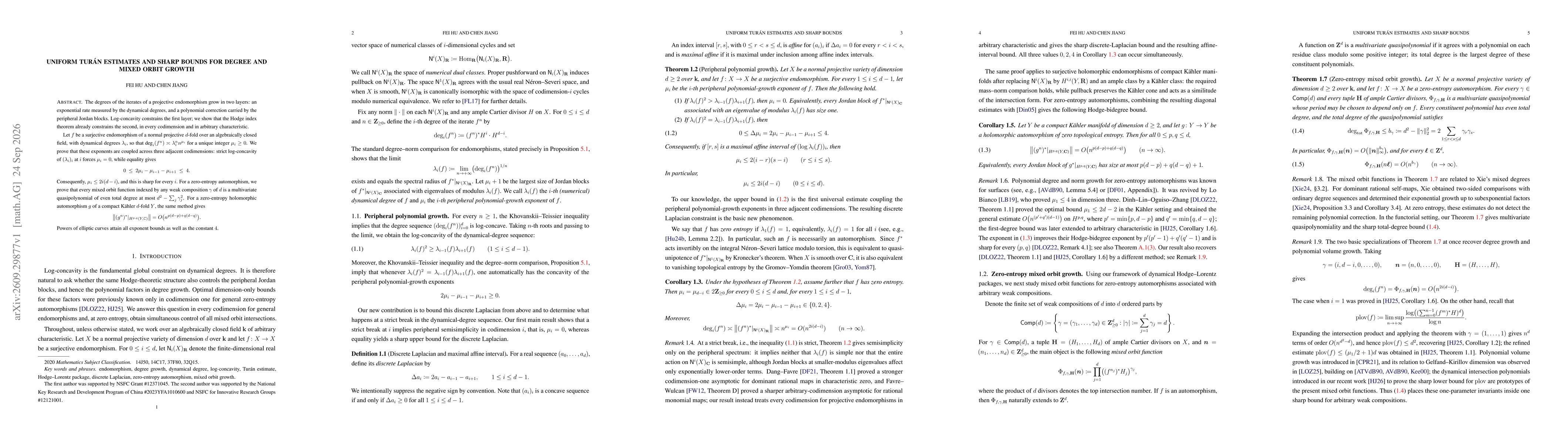 Thumbnail for Uniform Turán estimates and sharp bounds for degree and mixed orbit growth