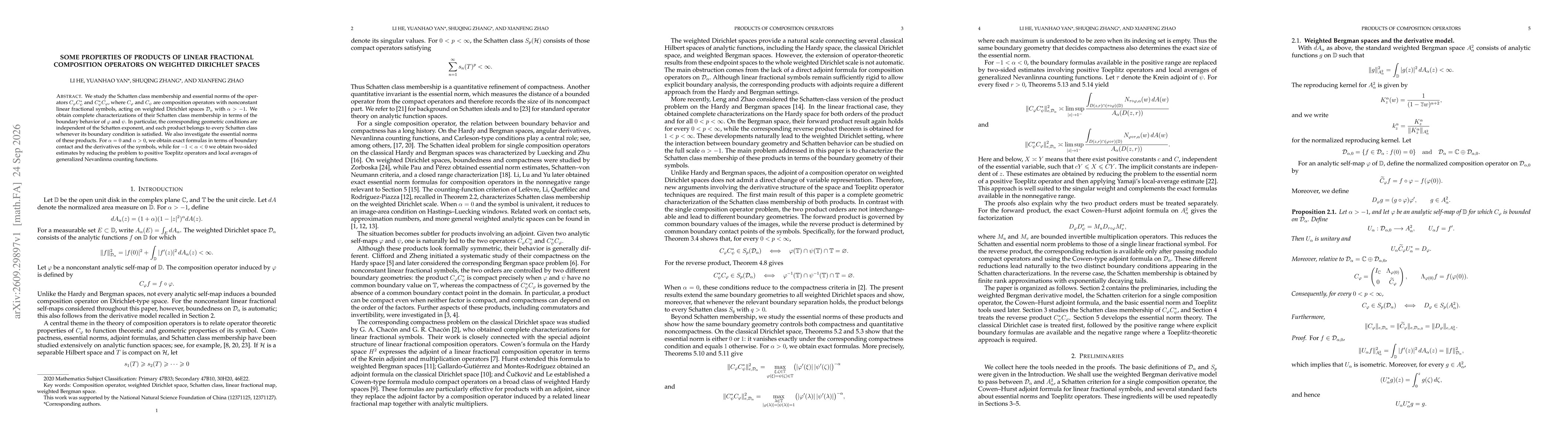 Thumbnail for Some Properties of Products of Linear Fractional Composition Operators on Weighted Dirichlet Spaces