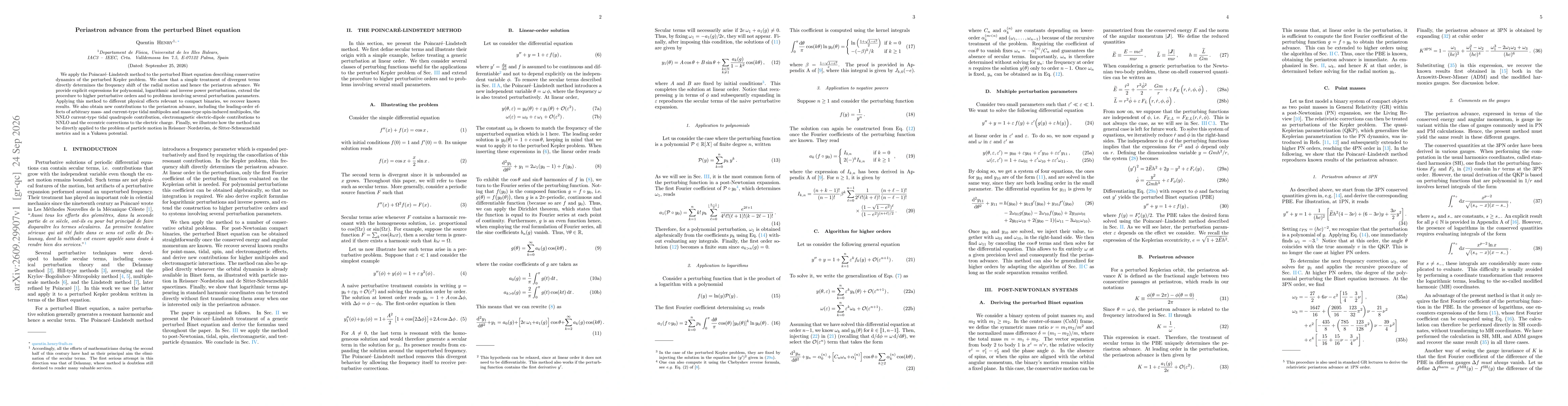 Thumbnail for Periastron advance from the perturbed Binet equation