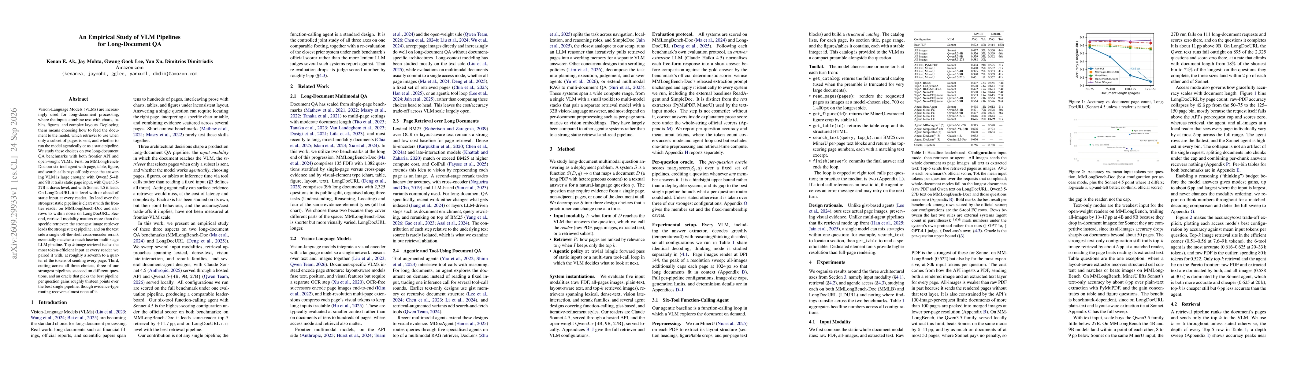 Thumbnail for An Empirical Study of VLM Pipelines for Long-Document QA