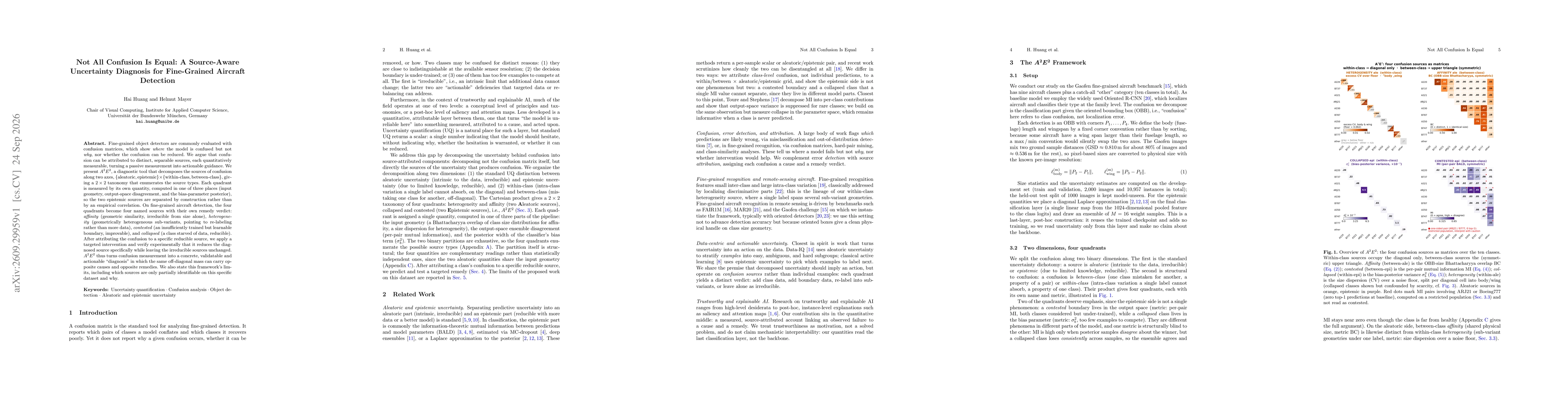 Thumbnail for Not All Confusion Is Equal: A Source-Aware Uncertainty Diagnosis for Fine-Grained Aircraft Detection
