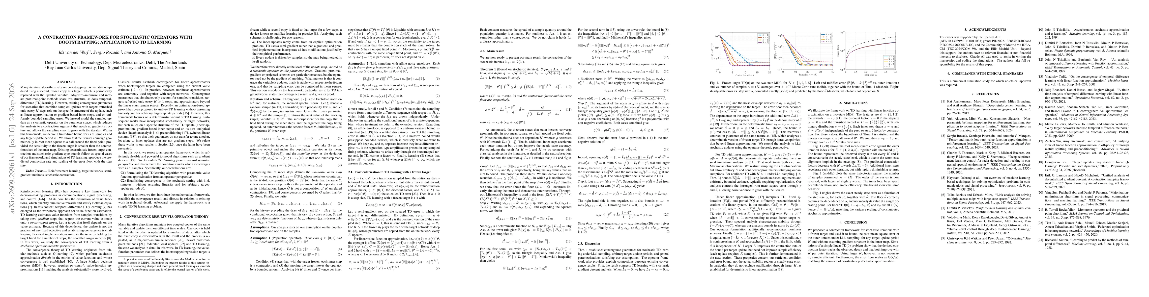 Thumbnail for A Contraction Framework for Stochastic Operators with Bootstrapping: Application to TD Learning