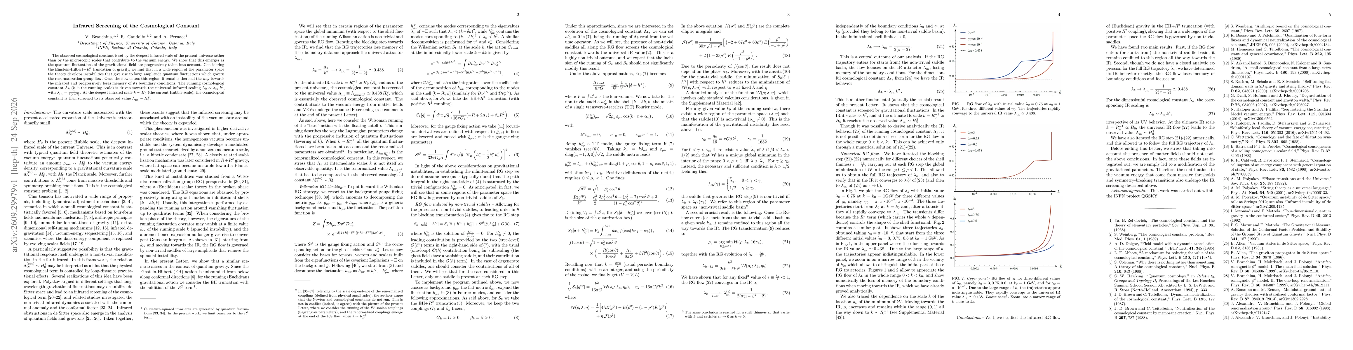 Thumbnail for Infrared Screening of the Cosmological Constant
