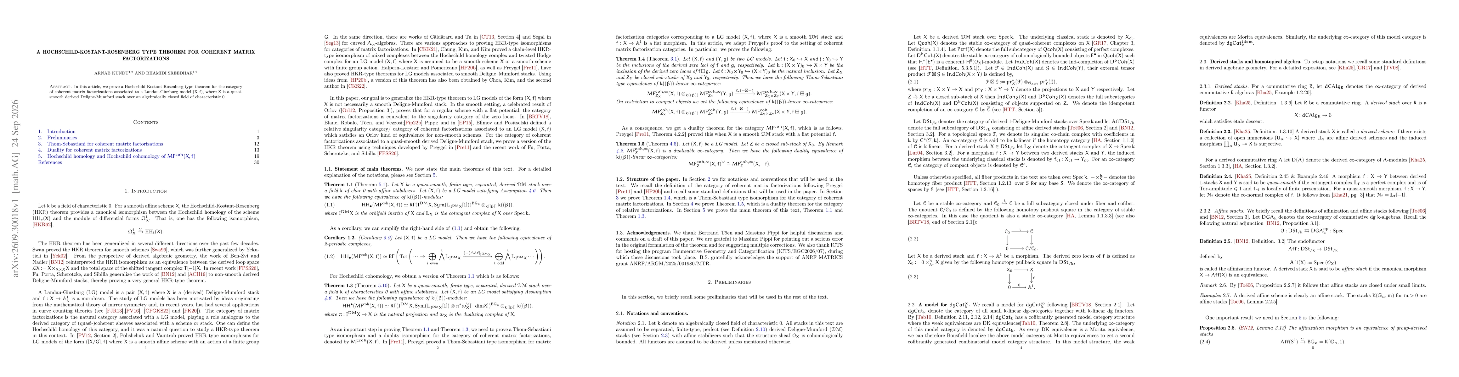 Thumbnail for A Hochschild-Kostant-Rosenberg type theorem for coherent matrix factorizations