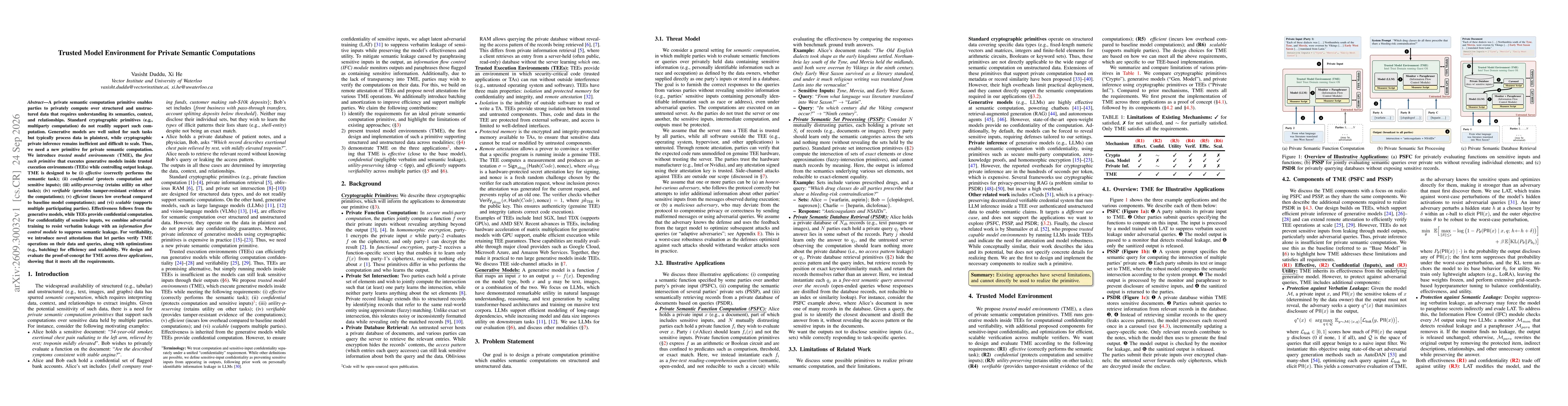 Thumbnail for Trusted Model Environment for Private Semantic Computations