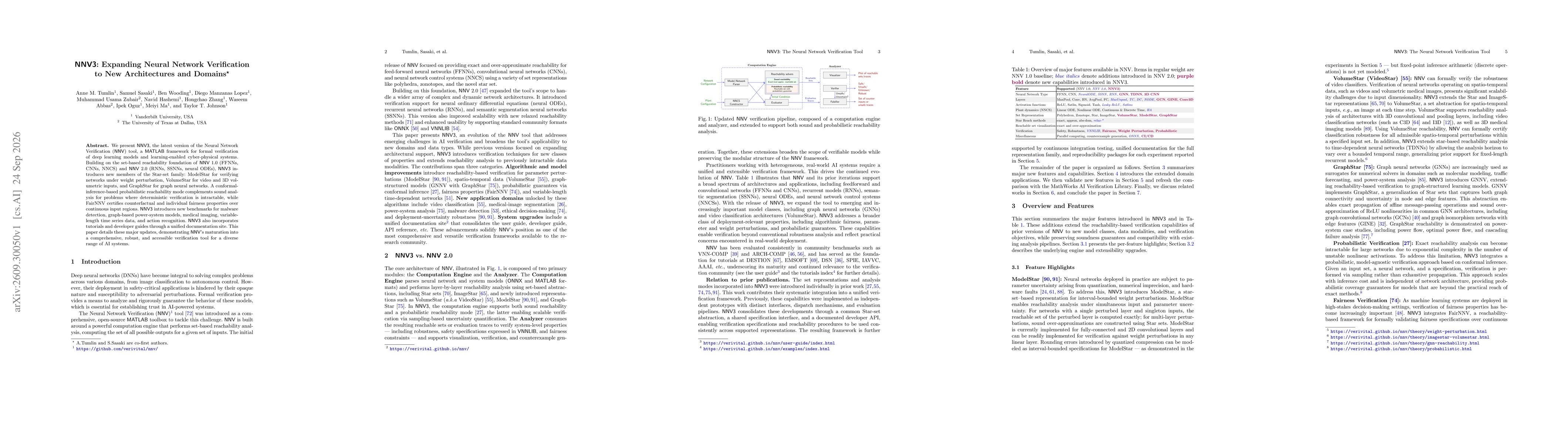 Thumbnail for NNV3: Expanding Neural Network Verification to New Architectures and Domains