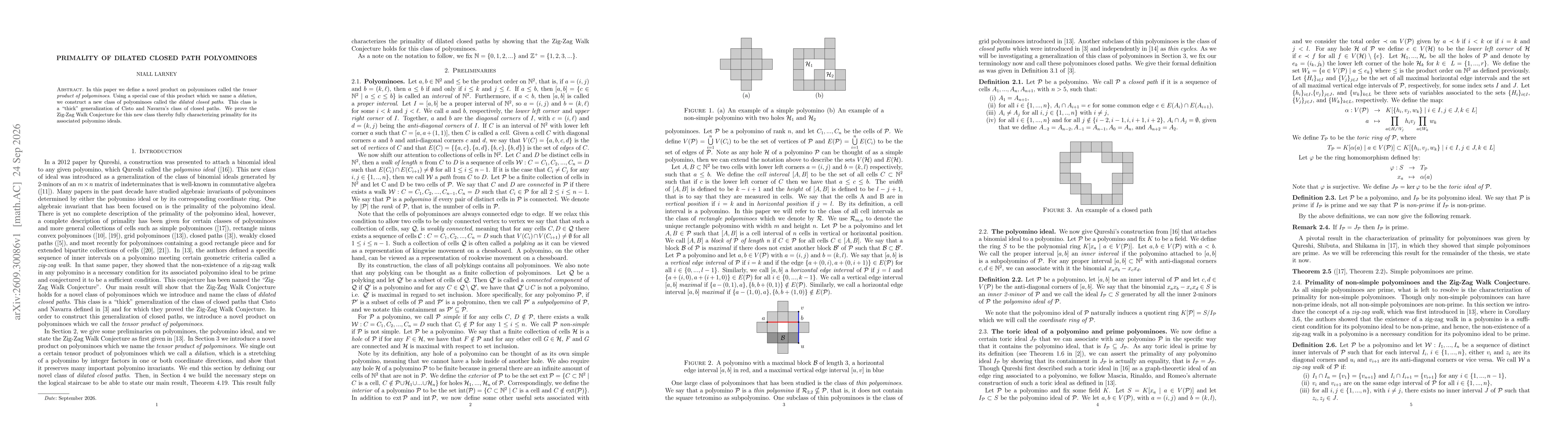 Thumbnail for Primality of dilated closed path polyominoes