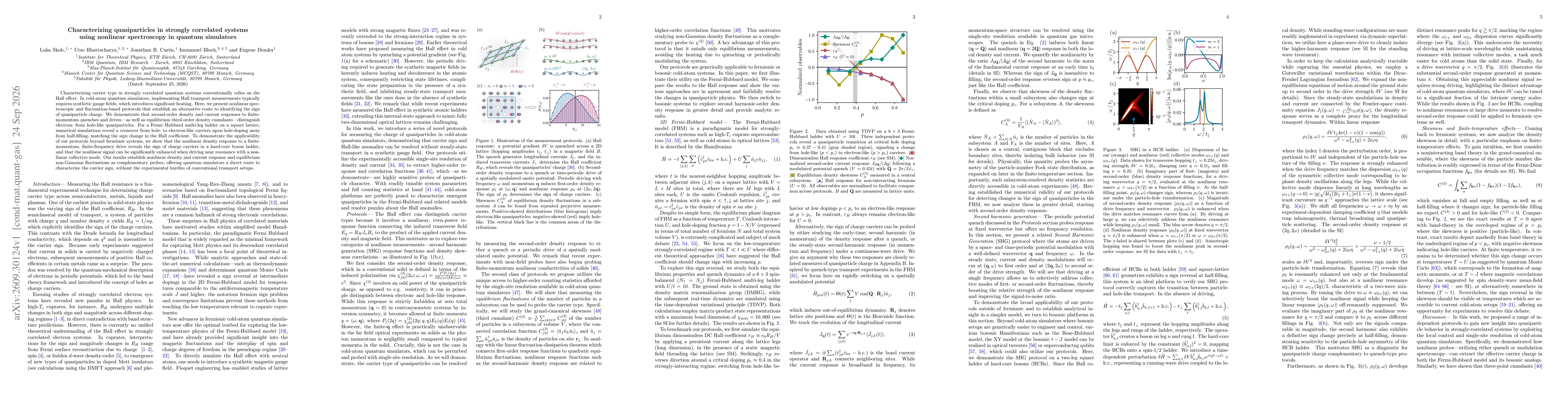 Thumbnail for Characterizing quasiparticles in strongly correlated systems using nonlinear spectroscopy in quantum simulators
