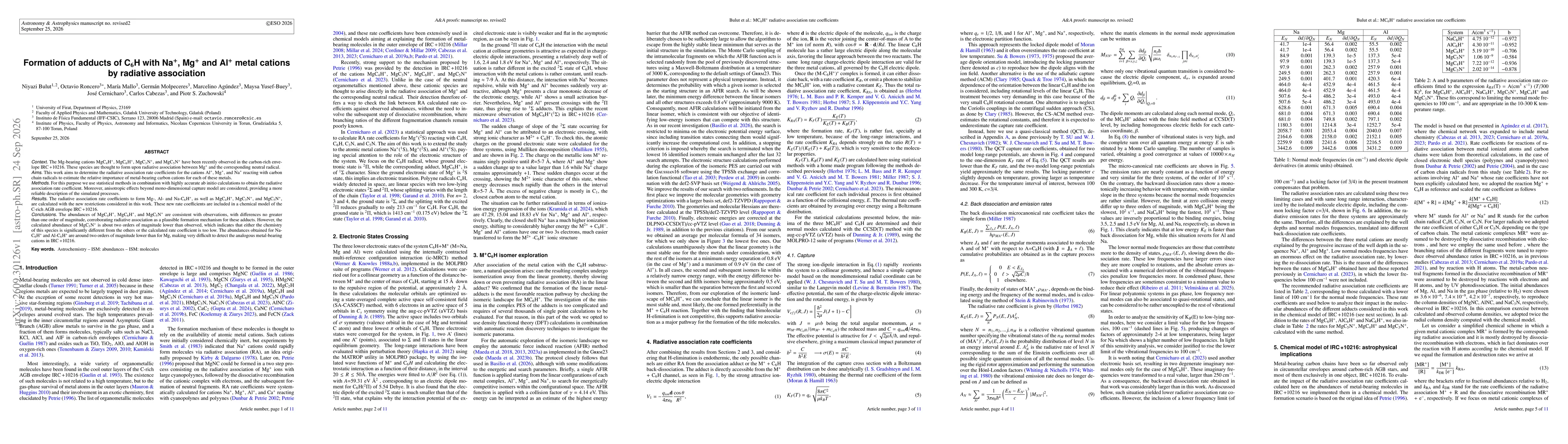 Thumbnail for Formation of adducts of C$_6$H with Na$^+$, Mg$^+$ and Al$^+$ metal cations by radiative association