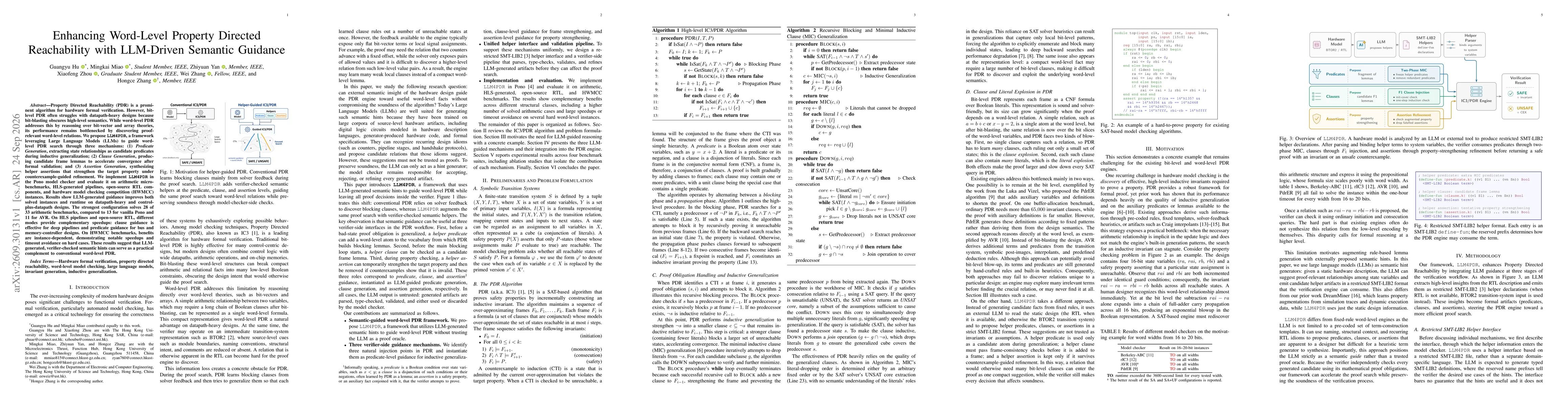 Thumbnail for Enhancing Word-Level Property Directed Reachability with LLM-Driven Semantic Guidance