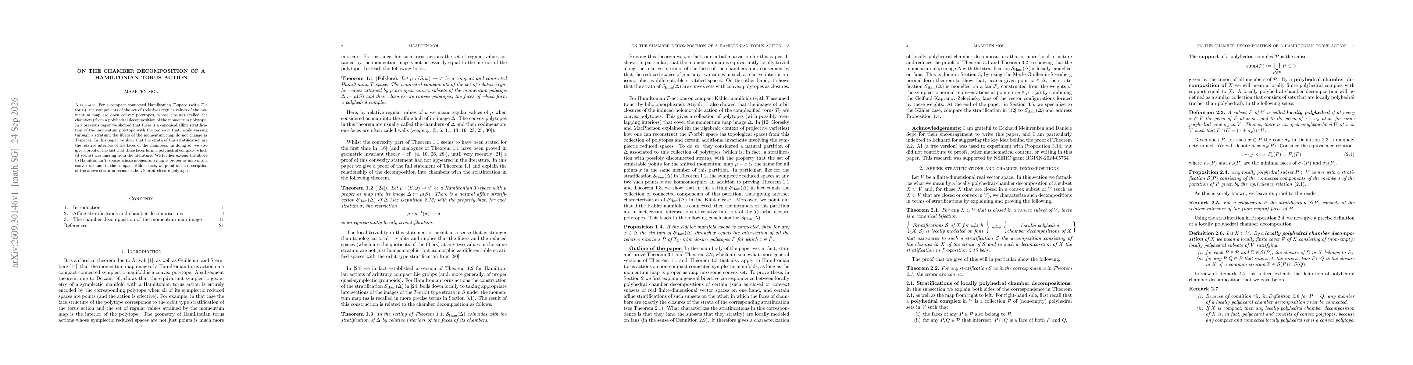 Thumbnail for On the chamber decomposition of a Hamiltonian torus action