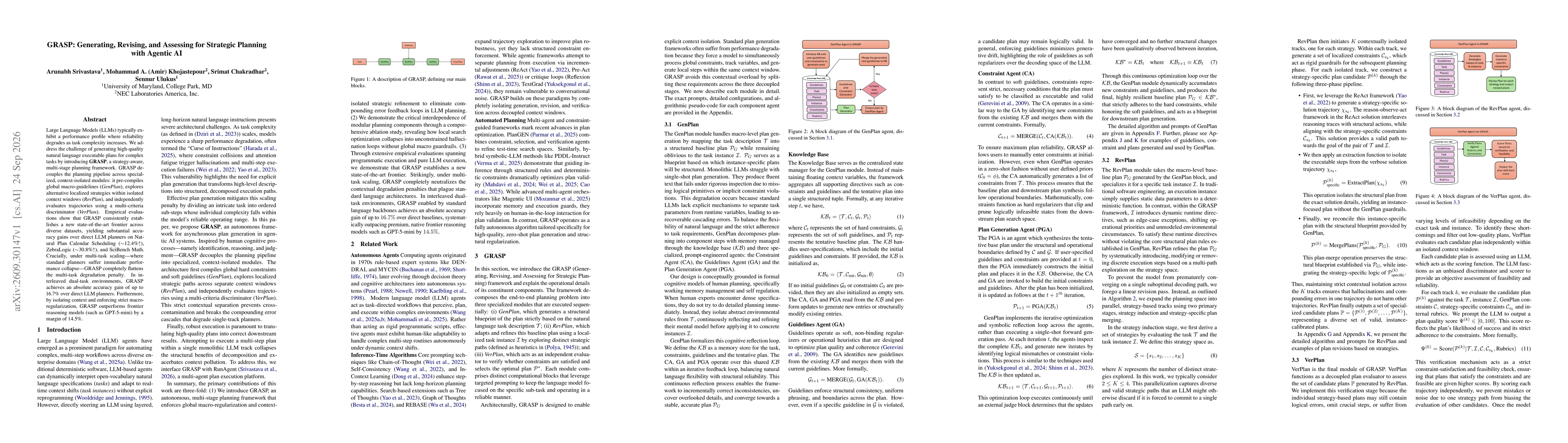 Thumbnail for GRASP: Generating, Revising, and Assessing for Strategic Planning with Agentic AI