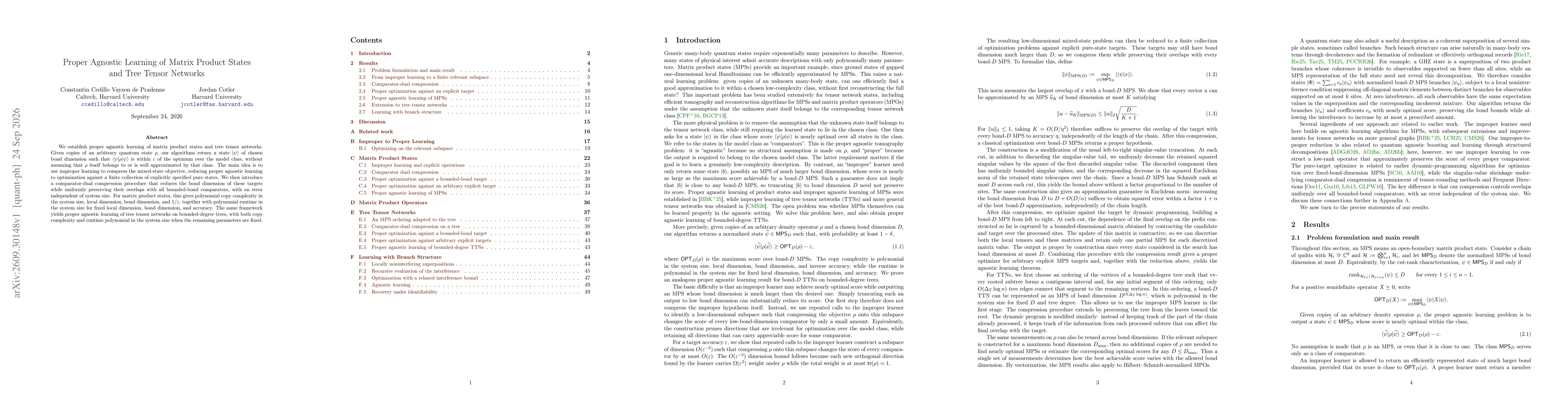 Thumbnail for Proper Agnostic Learning of Matrix Product States and Tree Tensor Networks