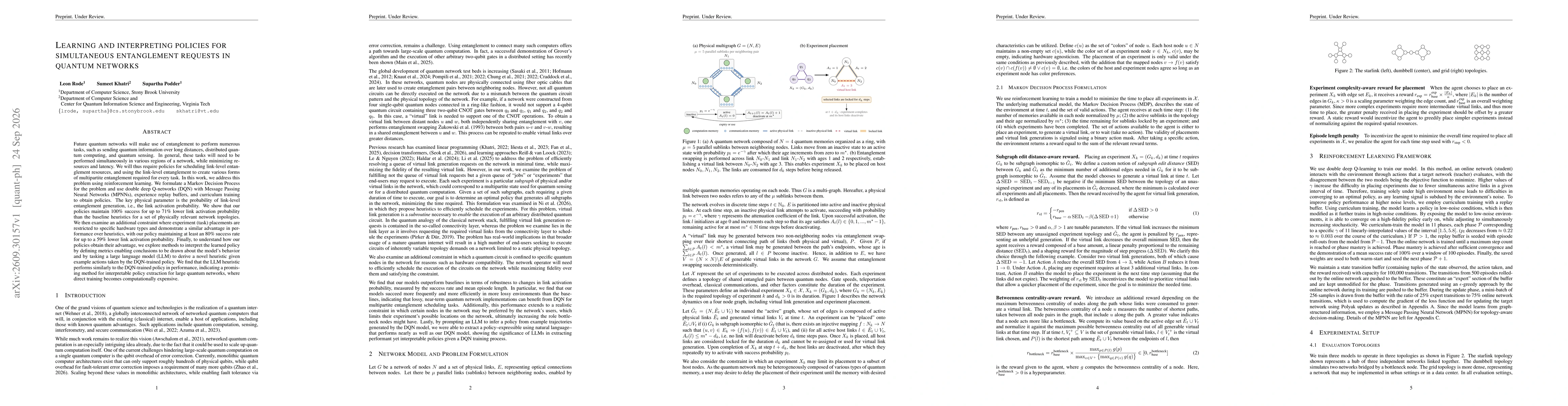 Thumbnail for Learning and interpreting policies for simultaneous entanglement requests in quantum networks