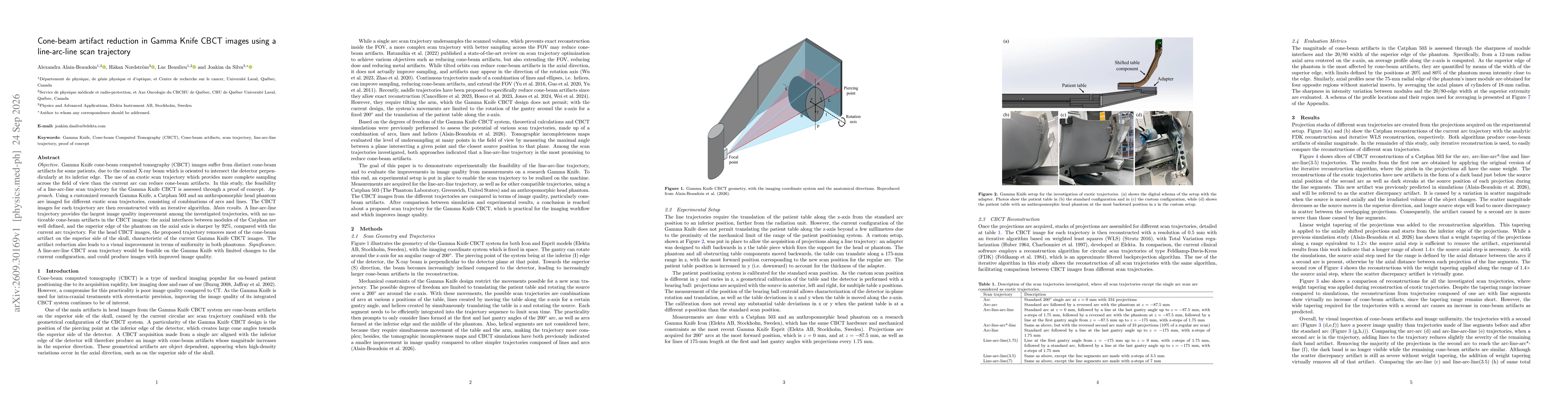 Thumbnail for Cone-beam artifact reduction in Gamma Knife CBCT images using a line-arc-line scan trajectory