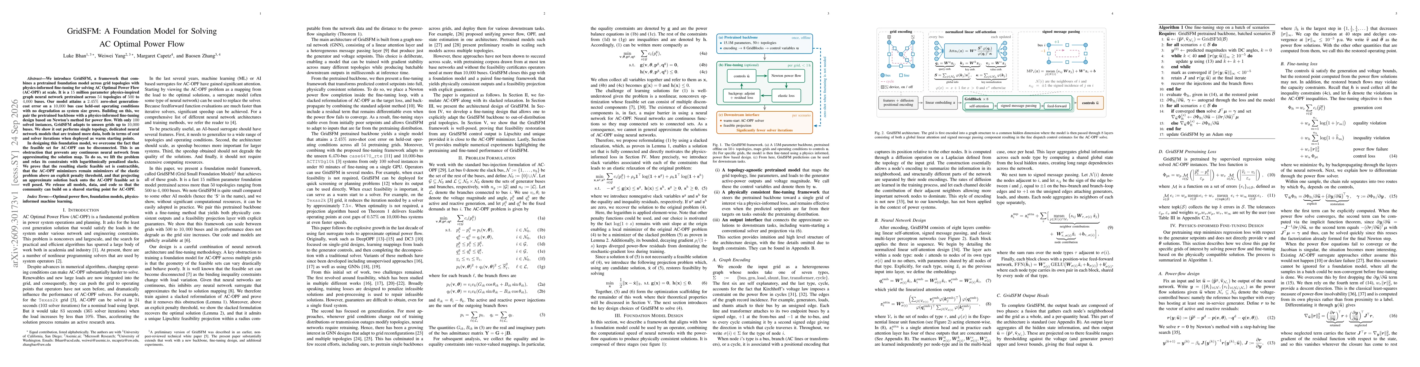Thumbnail for GridSFM: A Foundation Model for Solving AC Optimal Power Flow