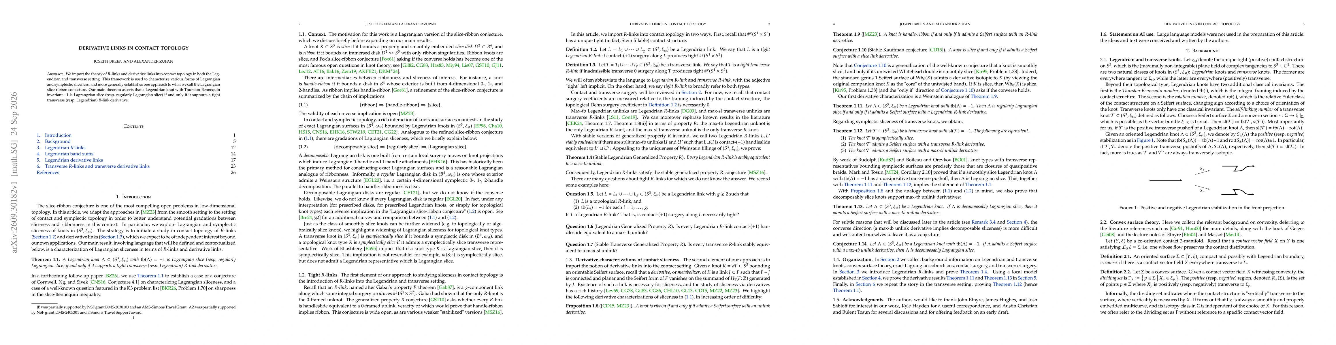 Thumbnail for Derivative links in contact topology