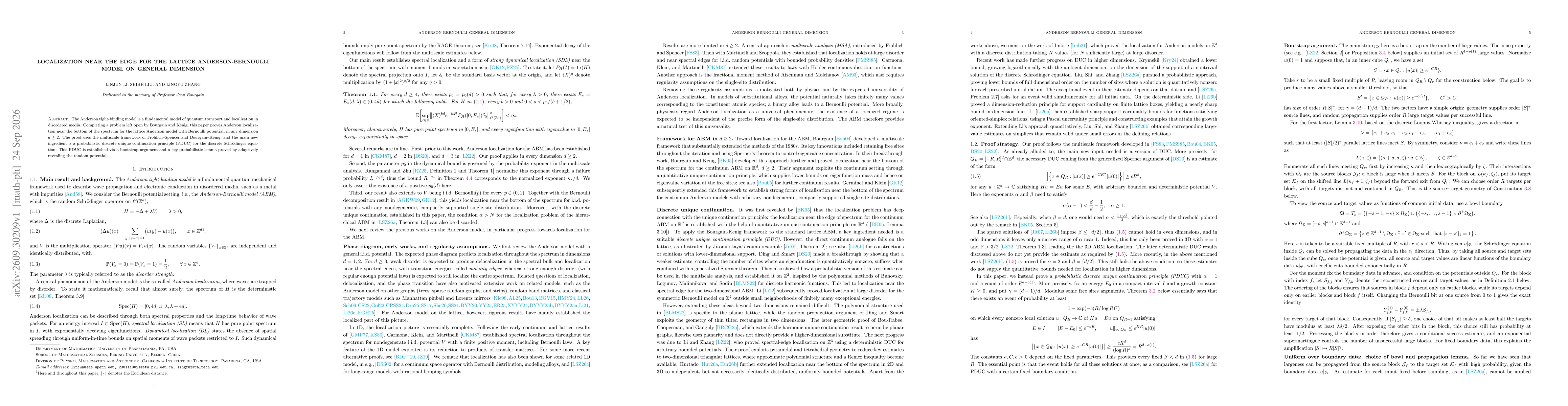 Thumbnail for Localization near the edge for the lattice Anderson-Bernoulli model on general dimension