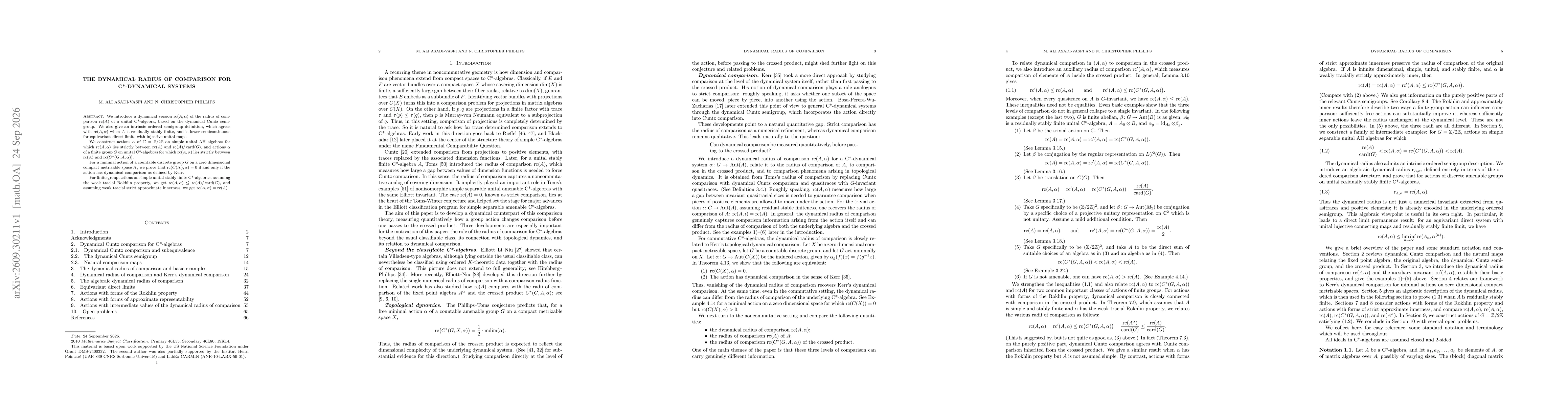 Thumbnail for The Dynamical Radius of Comparison for C*-Dynamical Systems