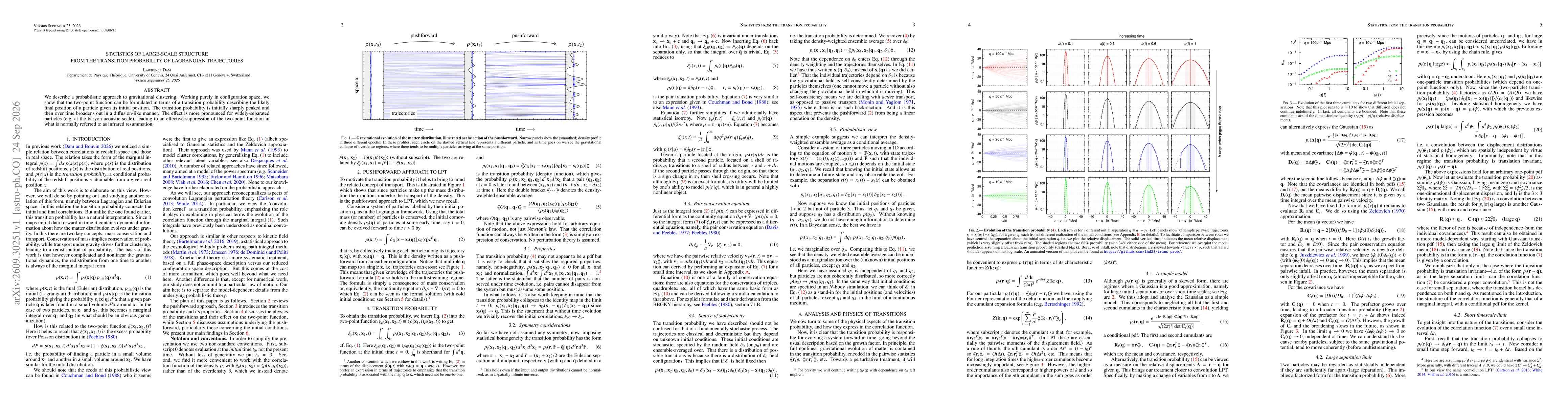 Thumbnail for Statistics of large-scale structure from the transition probability of Lagrangian trajectories