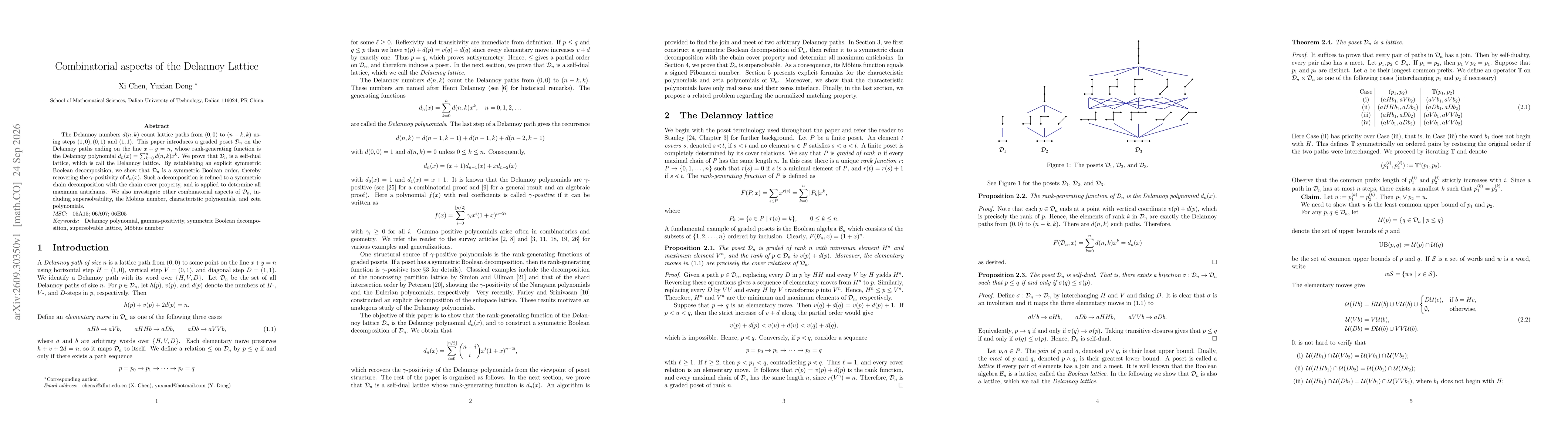 Thumbnail for Combinatorial aspects of the Delannoy Lattice