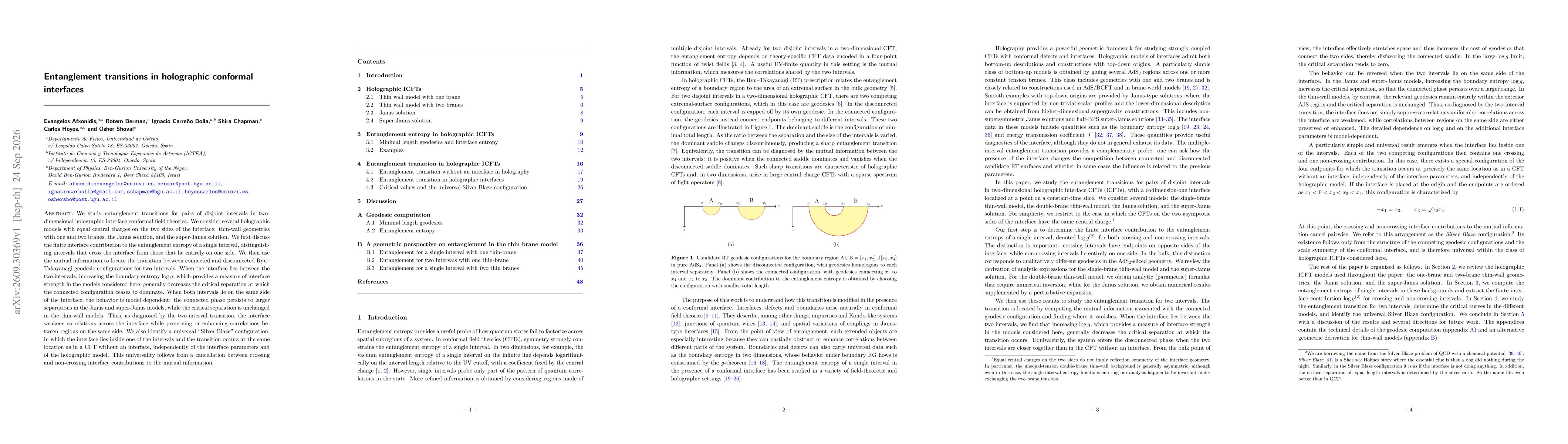 Thumbnail for Entanglement transitions in holographic conformal interfaces
