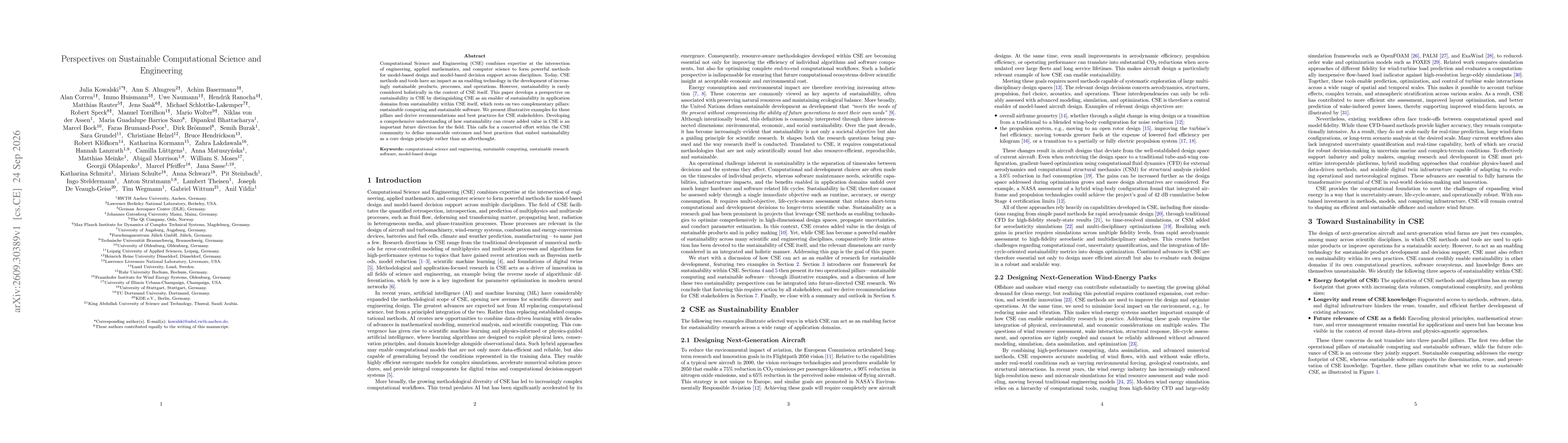 Thumbnail for Perspectives on Sustainable Computational Science and Engineering