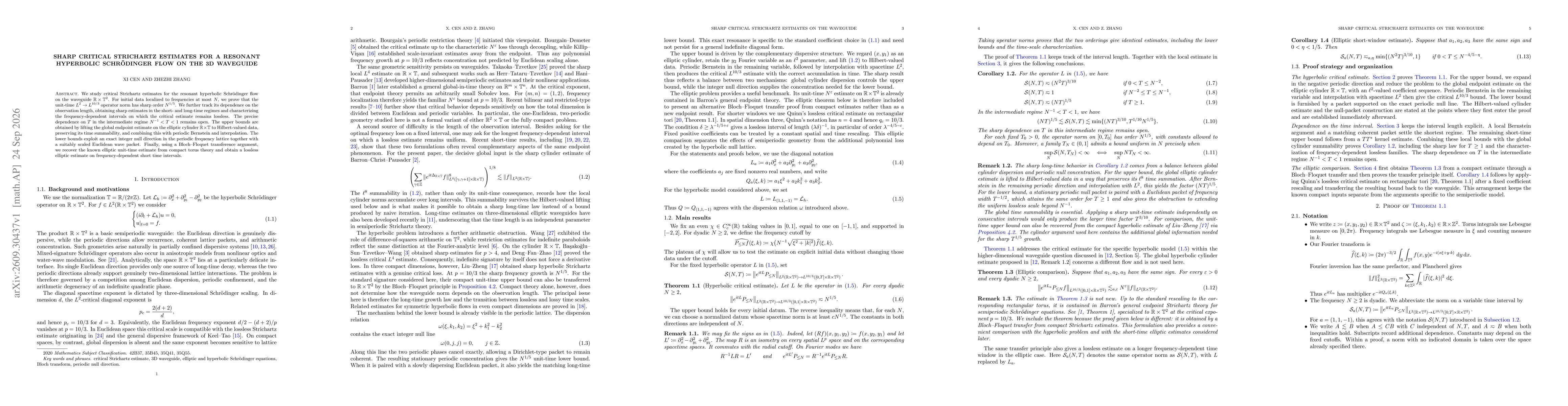Thumbnail for Sharp critical Strichartz estimates for a resonant hyperbolic Schrödinger flow on the 3D waveguide