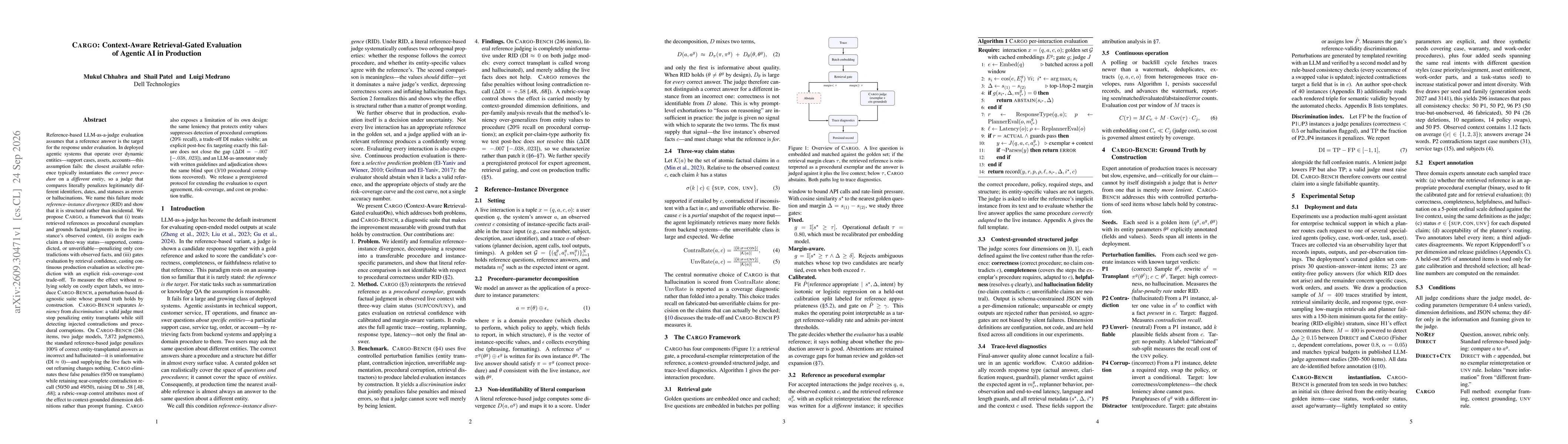 Thumbnail for CARGO: Context-Aware Retrieval-Gated Evaluation of Agentic AI in Production