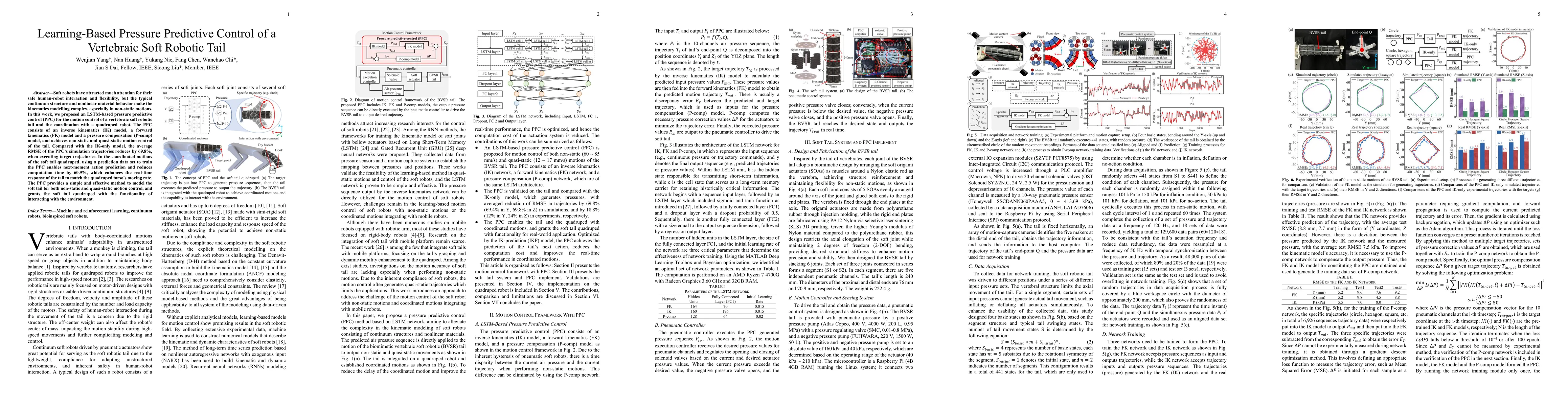 Thumbnail for Learning-Based Pressure Predictive Control of a Vertebraic Soft Robotic Tail