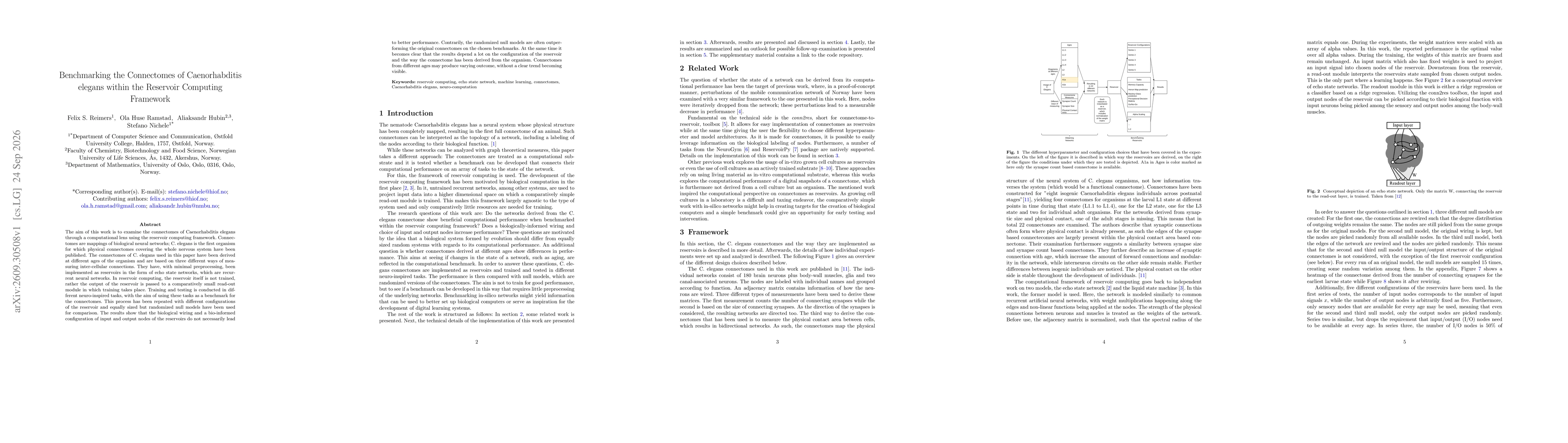 Thumbnail for Benchmarking the Connectomes of Caenorhabditis elegans within the Reservoir Computing Framework