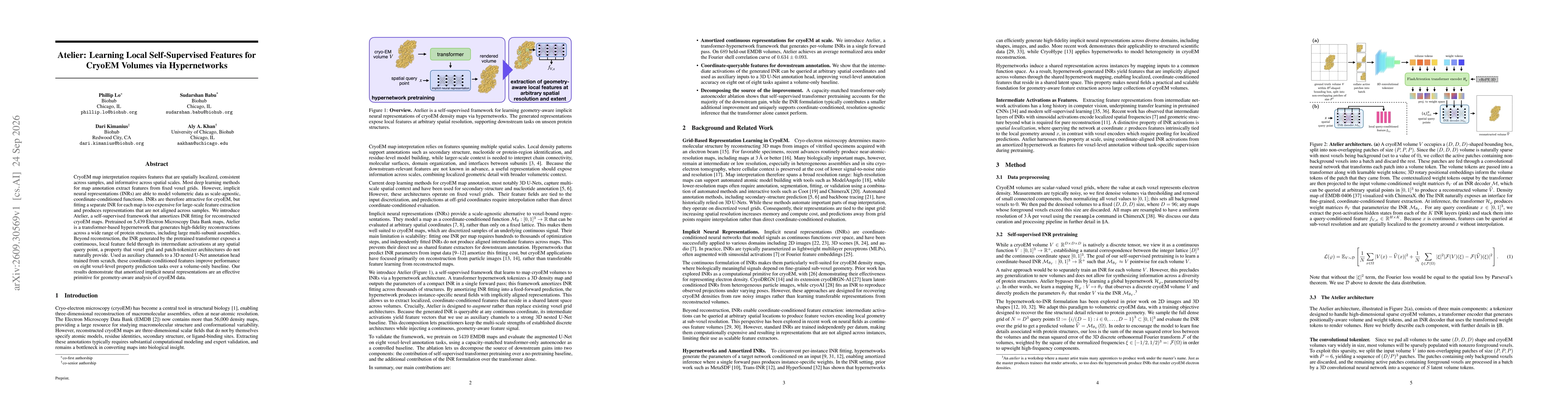 Thumbnail for Atelier: Learning Local Self-Supervised Features for CryoEM Volumes via Hypernetworks