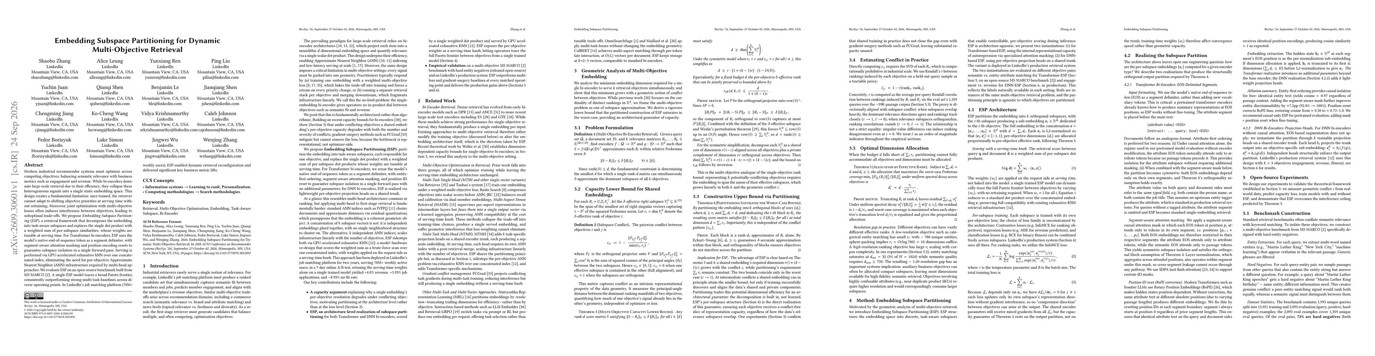 Thumbnail for Embedding Subspace Partitioning for Dynamic Multi-Objective Retrieval