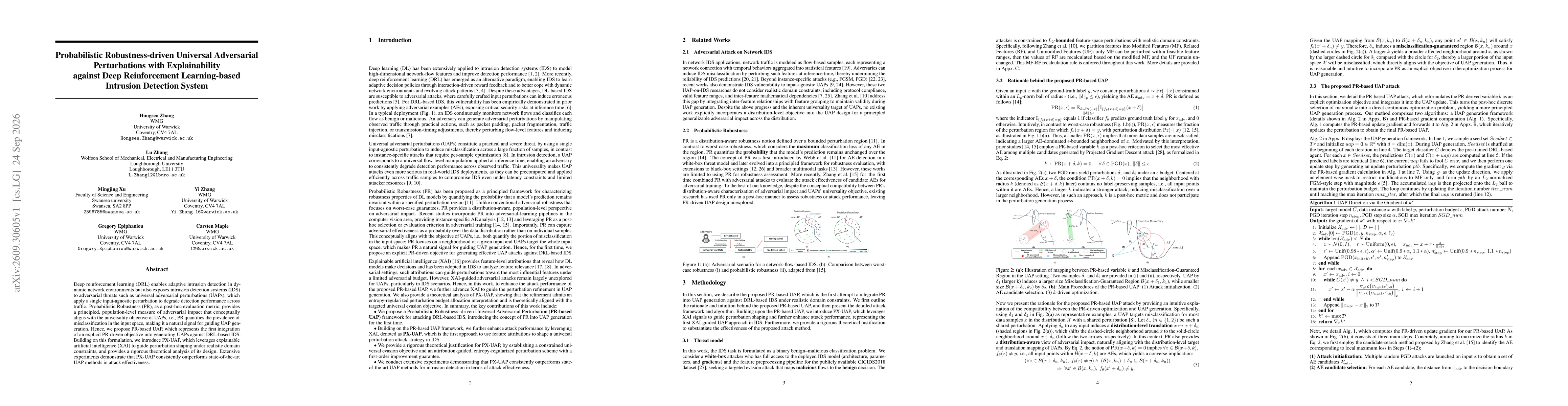 Thumbnail for Probabilistic Robustness-driven Universal Adversarial Perturbations with Explainability against Deep Reinforcement Learning-based Intrusion Detection System